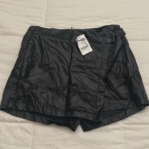 Charlotte Russe, black leather skort